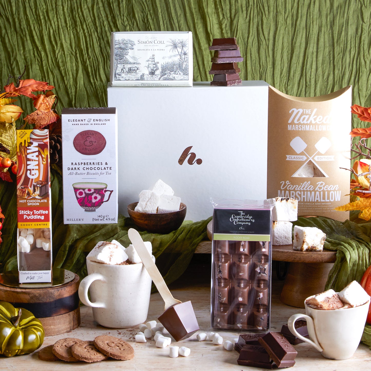 Main image of Decadent Hot Chocolate Hamper, a luxury gift hamper from hampers.com UK