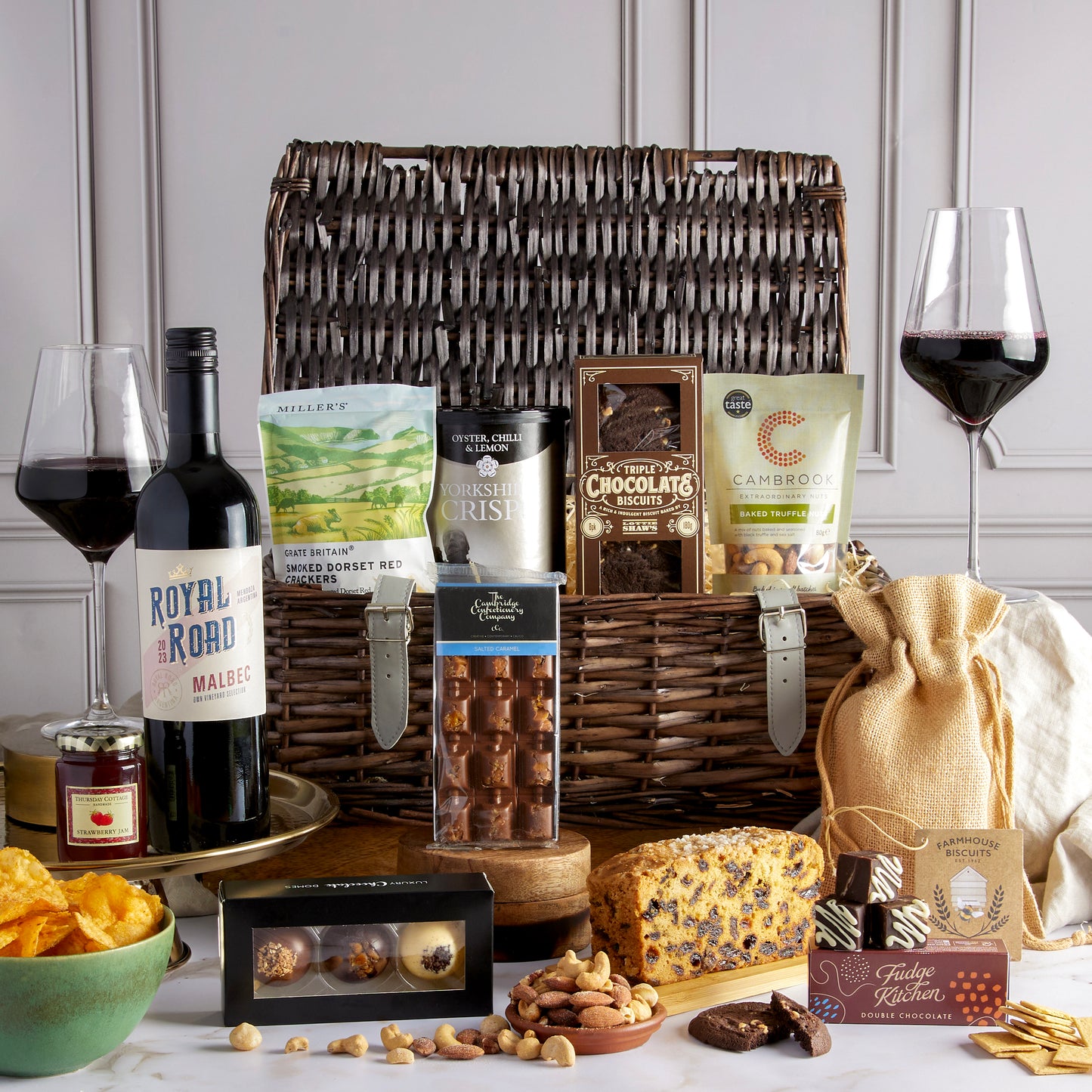 Main image of Classic Food & Drink Hamper, a luxury gift hamper from hampers.com UK