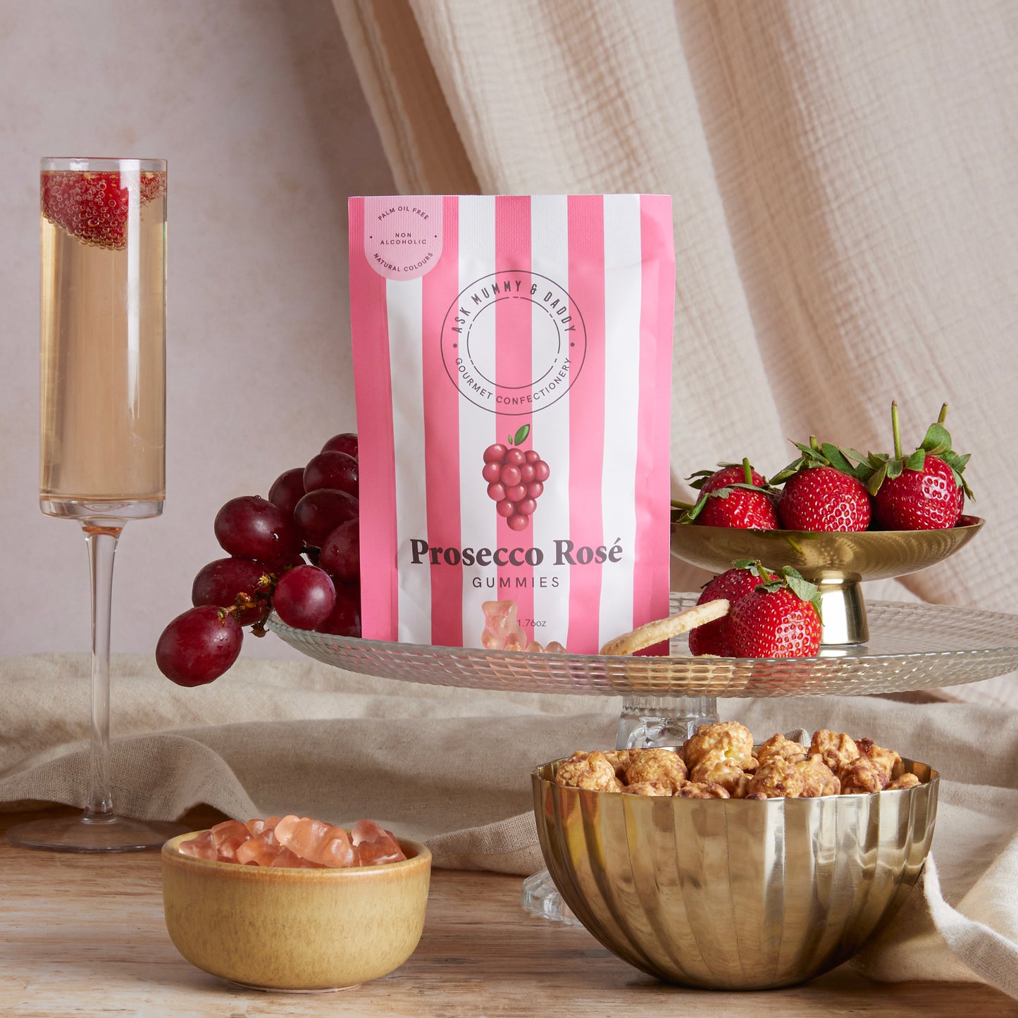 Close up of products in Sweet Treats Hamper for Her, a luxury gift hamper from hampers.com UK