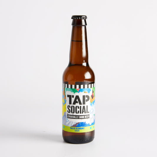 330ml 'False Economy' Criminally Good Lager by Tap Social