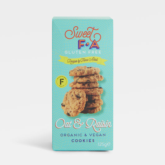 125g Gluten Free Oat & Raisin Cookies by Sweet FA