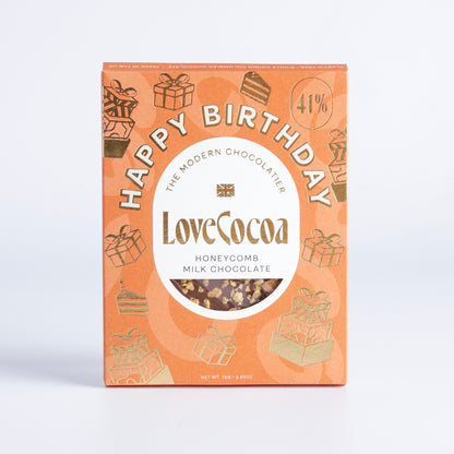 75g Love Cocoa Happy Birthday Chocolate Bar