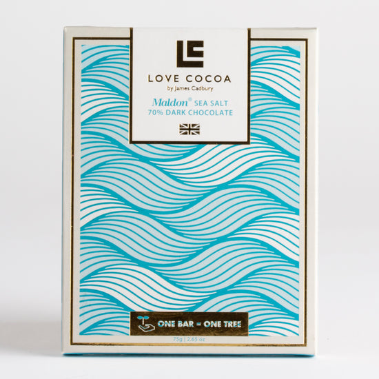 75g Love Cocoa Maldon Sea Salt Dark Chocolate Bar