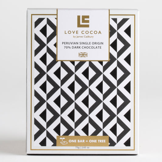 75g Love Cocoa Dark Peruvian Chocolate Bar