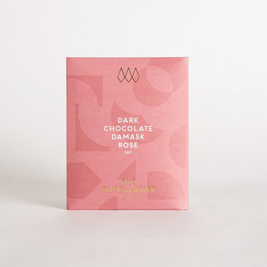 50g Damask Rose 70% Dark Chocolate Bar by The Chocolatier