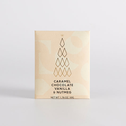 50g Vanilla & Nutmeg Caramelised White Chocolate Bar by The Chocolatier