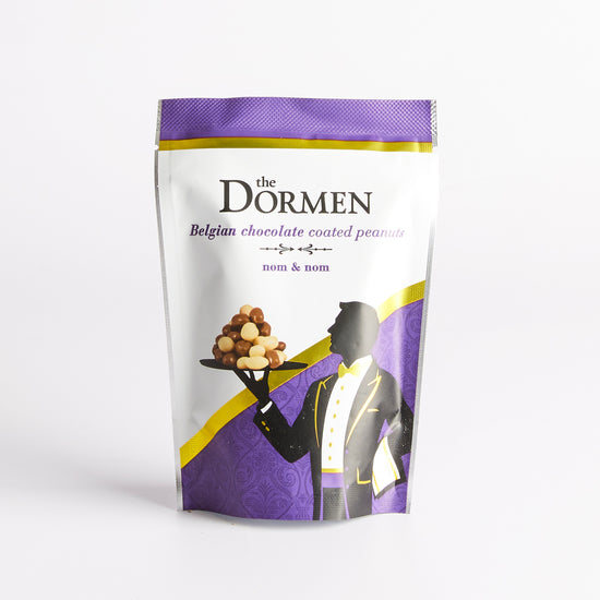 Image of 130g Belgian Chocolate Coated Peanuts by The Dormen, part of luxury gift hampers from hampers.com UK