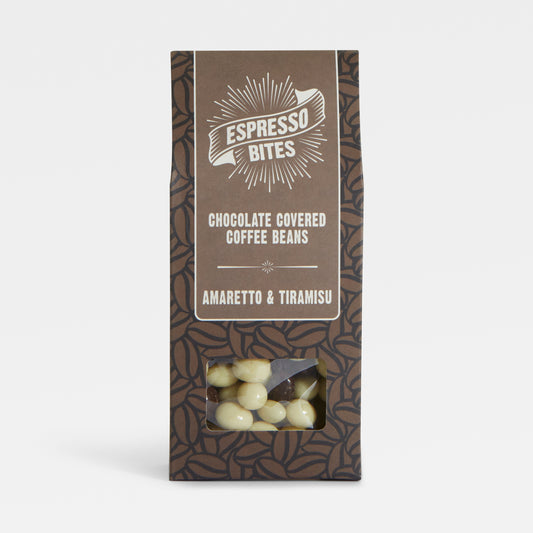 120g Espresso Bites - Amaretto & Tiramisu Chocolate Coffee Beans