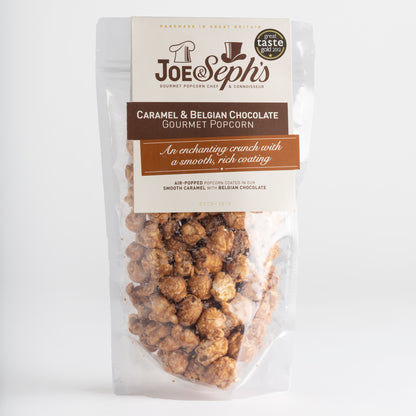 75g Joe & Sephs Belgium Chocolate & Caramel Popcorn