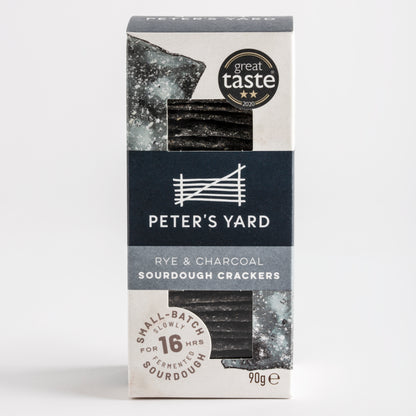 90g Peters Yard Rye & Charcoal Sourdough Crackers