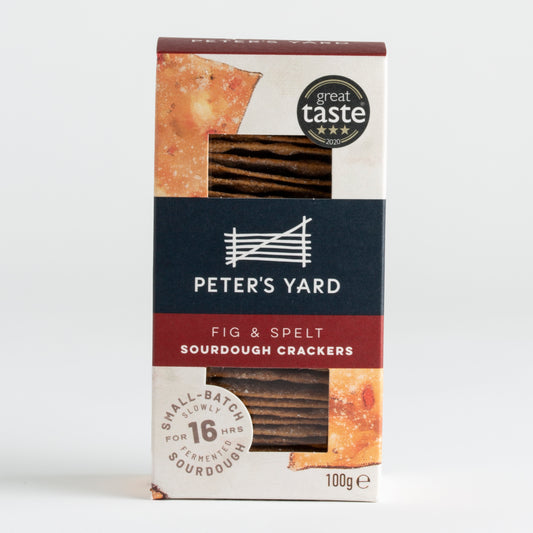 100g Peters Yard Fig & Spelt Sourdough Crackers