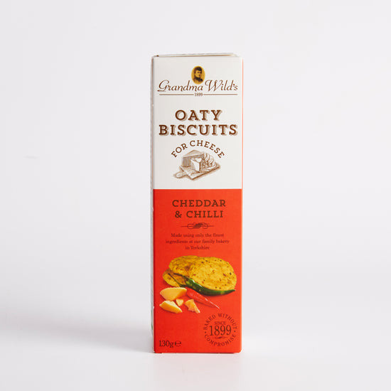 130g Oaty Cheddar & Chilli Biscuits by Grandma Wilds