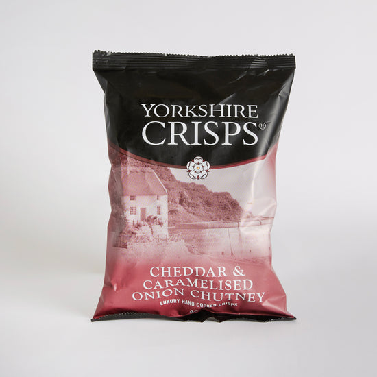 40g Cheddar & Caramelised Onion Chutney Crisps by Yorkshire Crisps