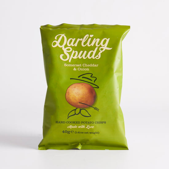 40g Somerset Cheddar & Onion Crisps by Darling Spuds