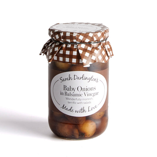 Image of 450g Baby Onions In Balsamic Vinegar by Mrs Darlington's, part of luxury gift hampers from hampers.com UK