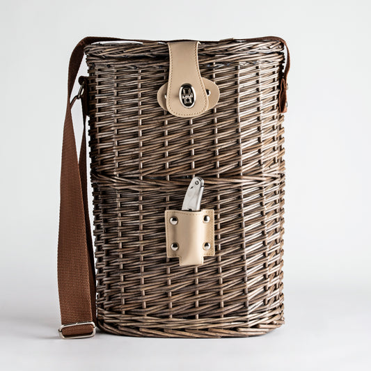 Two Bottle Wicker Wine Chiller Basket