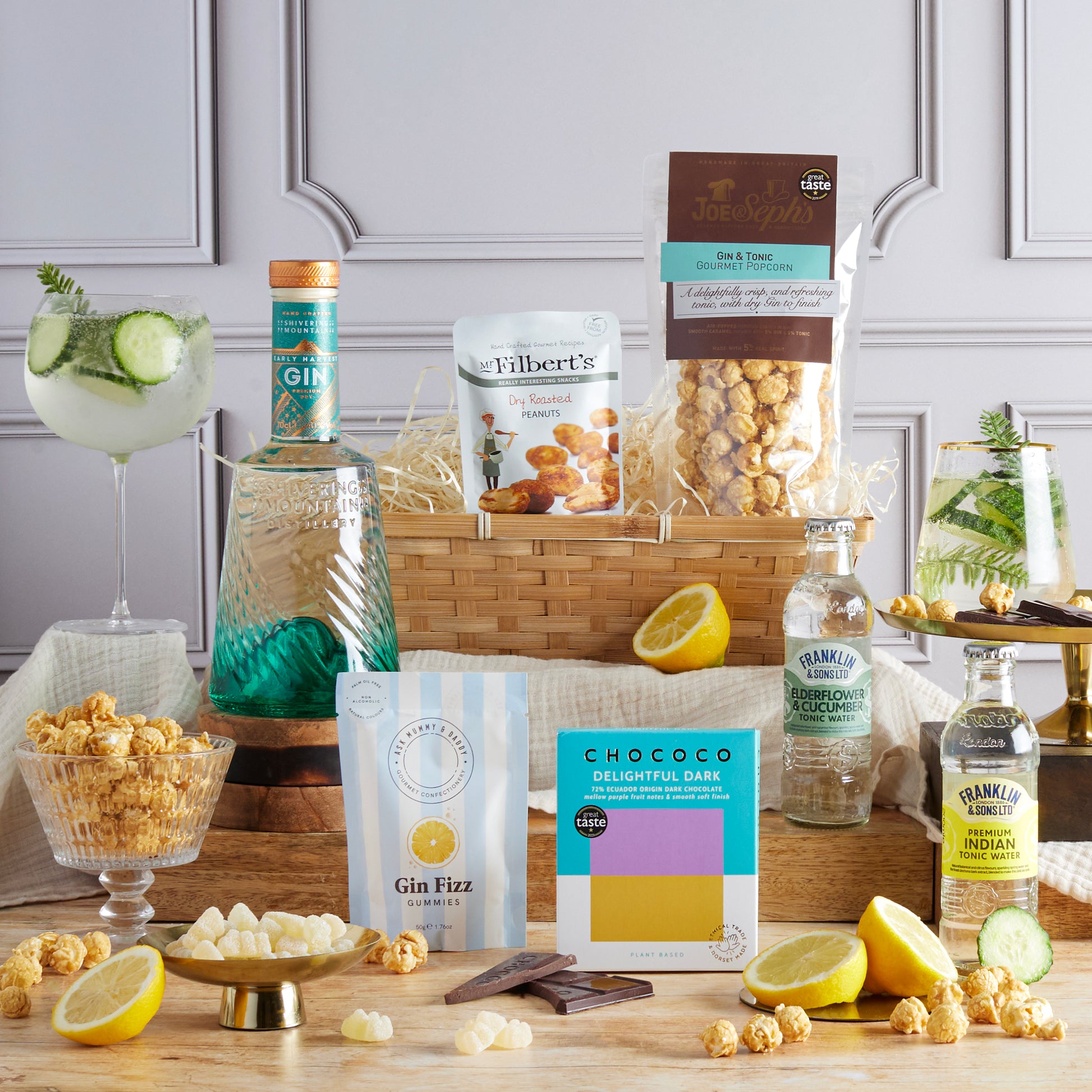 Main image of The Luxury Gin Hamper, a luxury gift hamper from hampers.com UK