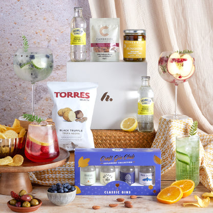 Main image of Craft Gin Club Tasting Hamper, a luxury gift hamper from hampers.com uk