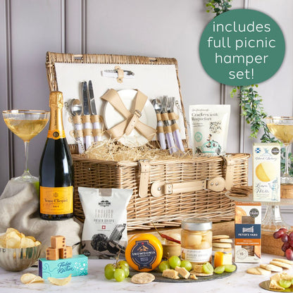 Main image of Summer Champagne Picnic Hamper, a luxury gift hamper from hampers.com