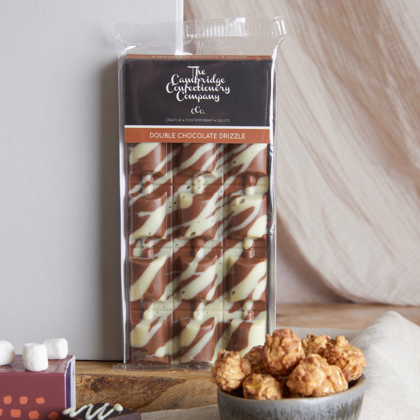 Close up of products in The Classic Chocolate Hamper, a luxury gift hamper from hampers.com UK