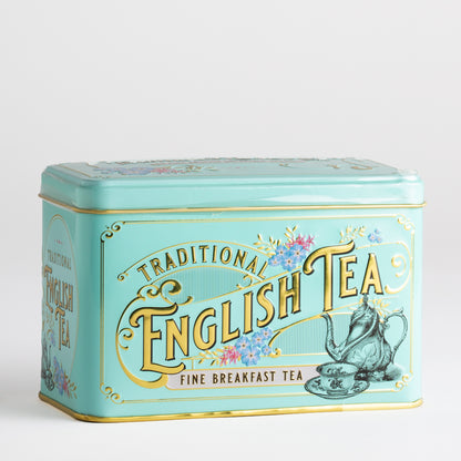 80g Traditional English Tea Tin (Turquoise)