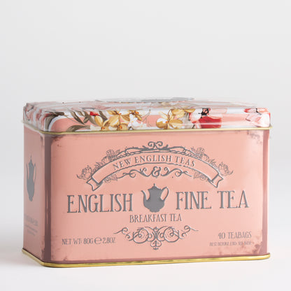 Pink Vintage Tea Tin 40x Teabags