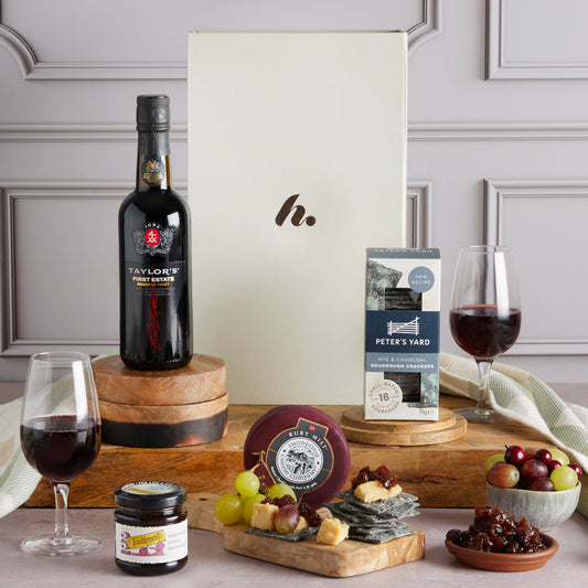 Main image of Classic Port & Cheese Hamper, a luxury gift hamper from hampers.com UK