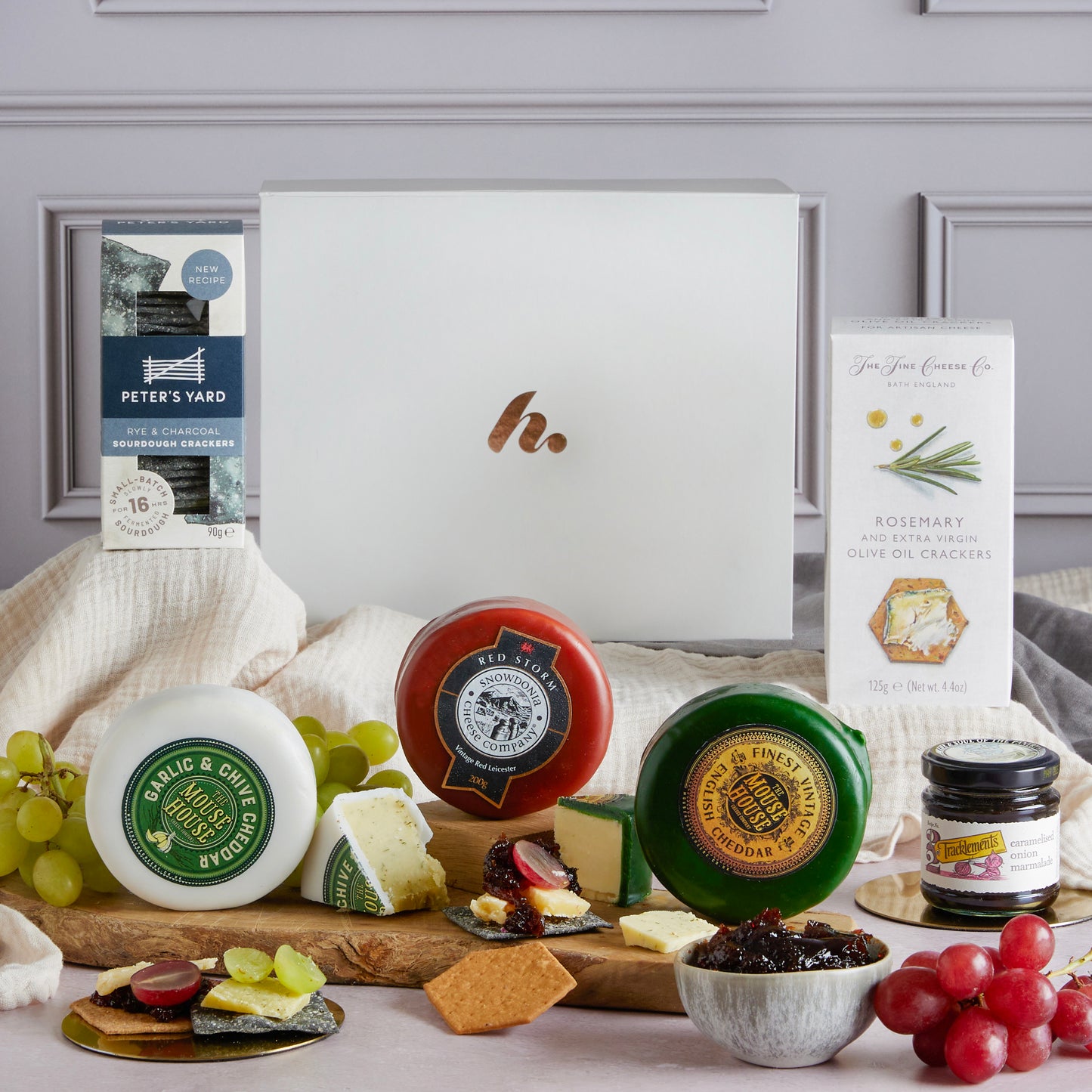 Main image of The Cheese Lovers Hamper, a luxury gift hamper from hampers.com UK