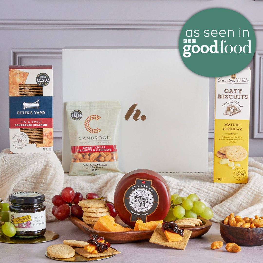 Main image of Cheese and Nibbles Gift, a luxury gift hamper from hampers.com UK