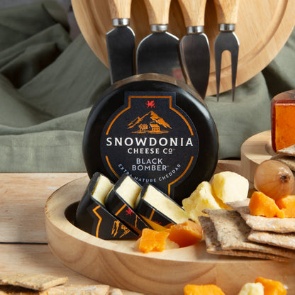 Close up of products in Luxury Cheeseboard Gift Hamper, a luxury gift hamper from hampers.com UK