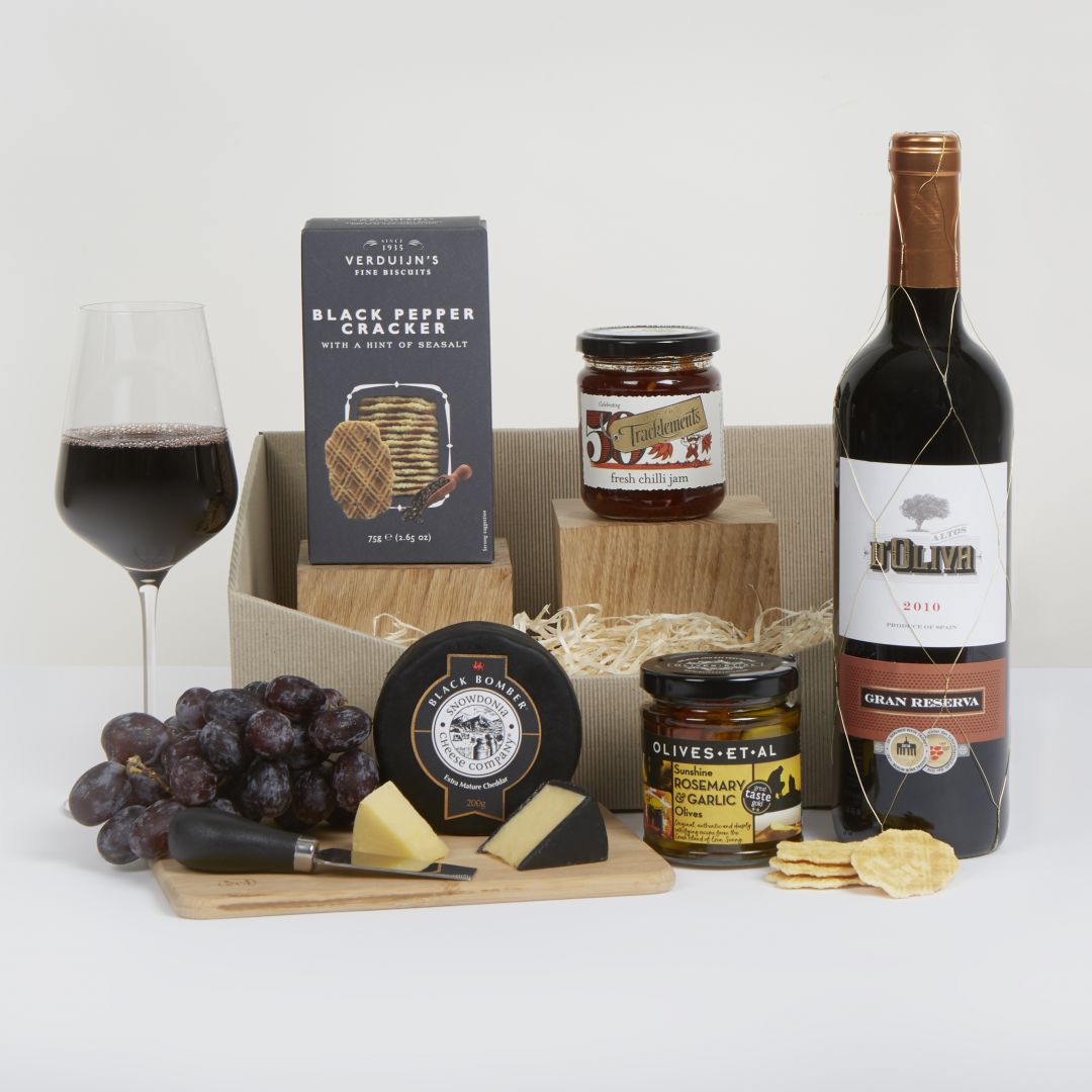 Gourmet Cheese & Wine Gift Tray | Wine Hampers For Him | hampers.com