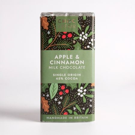 90g Apple & Cinnamon Milk Chocolate Bar by Choc Affair