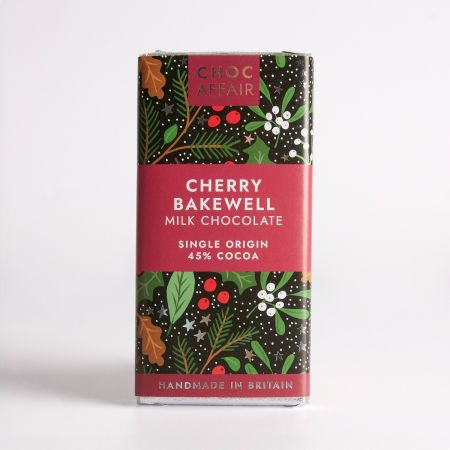 90g Gingerbread Oat Milk Chocolate Bar by Choc Affair, part of luxury gift hampers at hampers.com UK