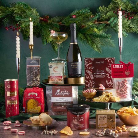 Main image of The Holly Jolly Gift Box, a luxury Christmas gift hamper at hampers.com UK