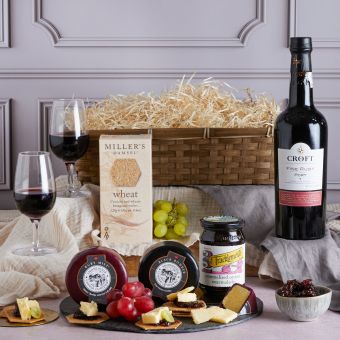 Main Luxury Port & Cheese Hamper, a luxury gift hamper at hampers.com