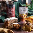 Close up of products in Luxury Bearing Gifts Christmas Hamper, a luxury Christmas gift hamper at hampers.com UK