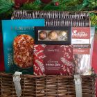 Close up of products in The Traditional Christmas Hamper, a luxury Christmas gift hamper at hampers.com UK