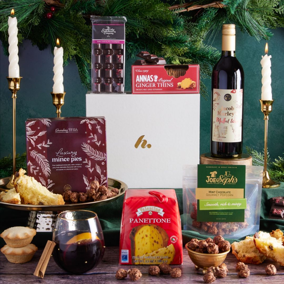 Main image of The Festive Night in Hamper, a luxury Christmas gift hamper at hampers.com UK