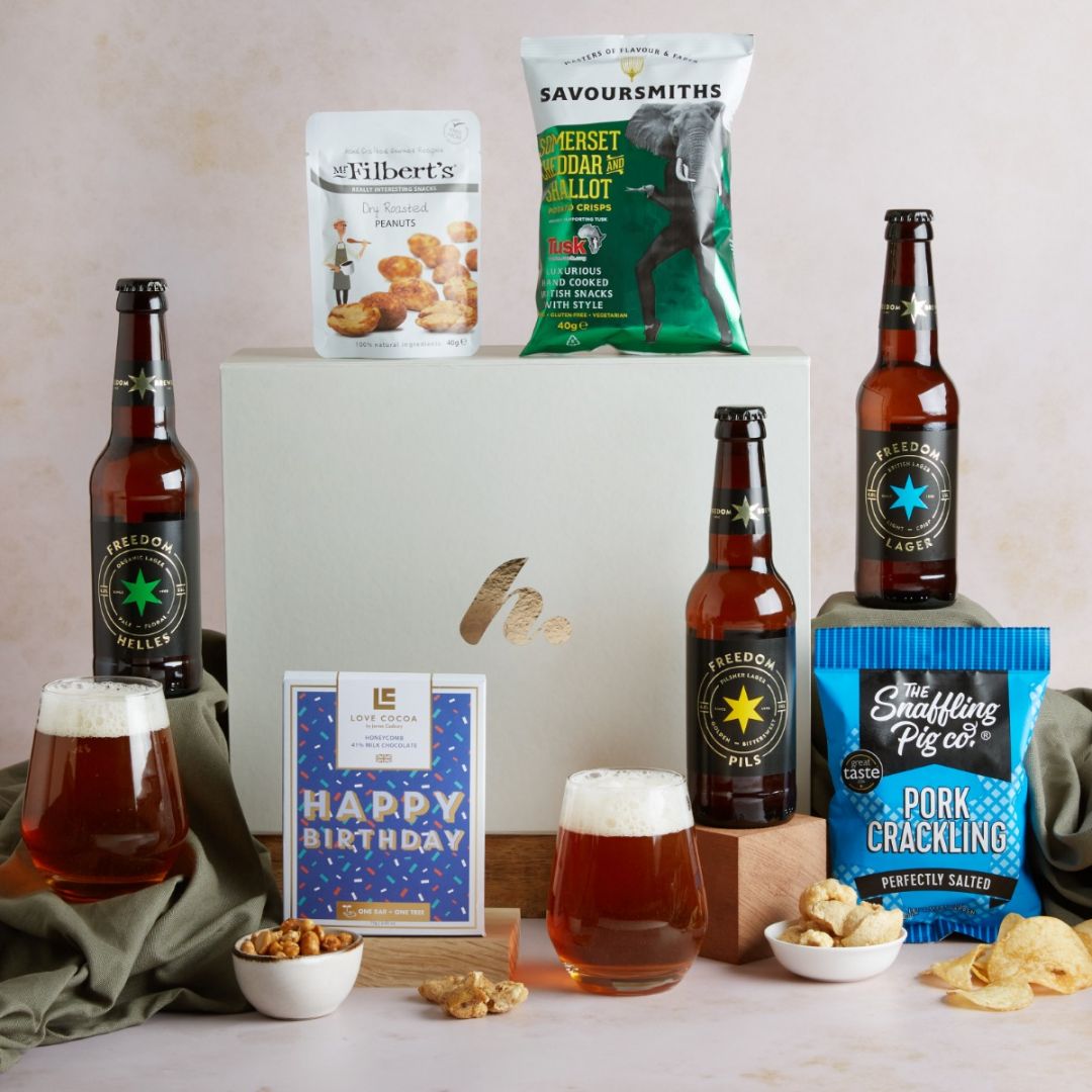 Main Happy Birthday Beer Hamper, a luxury gift hamper at hampers.com