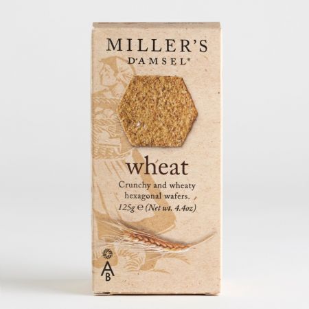 125g Millers Damsel Wheat Crackers, part of luxury gift hampers at hampers.com