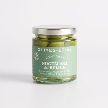 250g Verde Lemon & Coriander Olives by Olives Et Al, part of luxury gift hampers at hampers.com