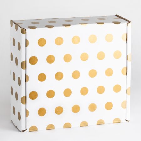 White & Gold Spotty Presentation Box