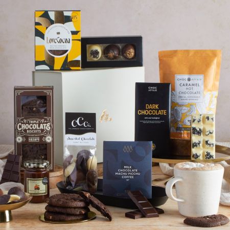 Main image of Chocolate Indulgence Hamper, a luxury gift hamper from hampers.com UK