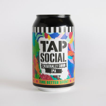 330ml 'Time Better Spent' Criminally Good IPA by Tap Social, part of luxury gift hampers at hampers.com