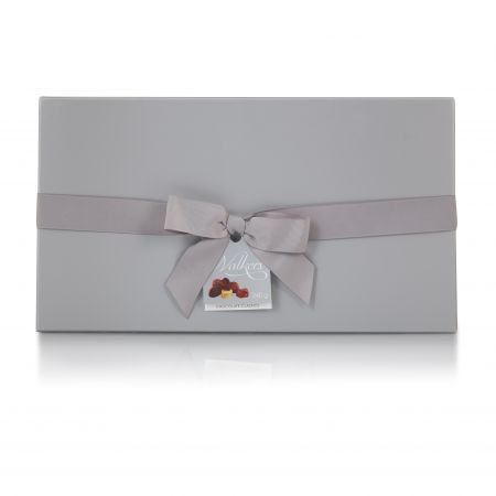 240g Large Silver Walkers Chocolates Rigid Bow Box