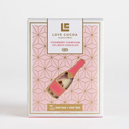 Love Cocoa Strawberry Champagne Chocolate Bar (75g)