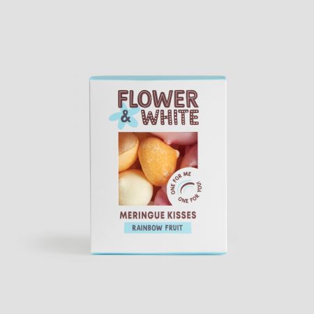 100g Flower & White Rainbow Fruit Meringue Kisses