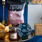 Close up of products in Bearing Gifts Christmas Hamper, a luxury Christmas gift hamper at hampers.com UK