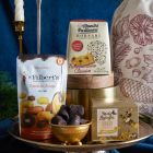 Close up of products in Festive Favourites Hamper, a luxury Christmas gift hamper at hampers.com UK