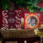 Close up of produts in the Festive Afternoon Tea Hamper, a luxury Christmas gift hamper at hampers.com UK